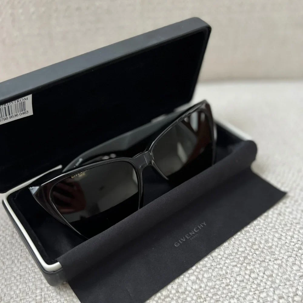 Givenchy Black Cat Eye Sunglasses - Picture 4 of 8